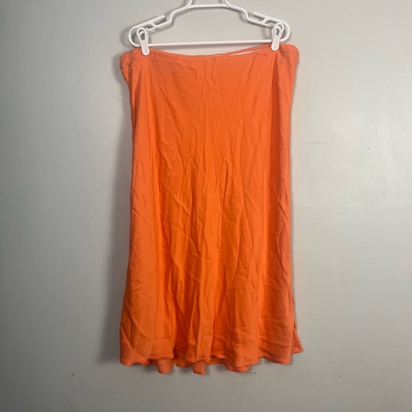 ANTHROPOLOGIE  Tilda Midi Slip Skirt - Orange size 2x - Picture 5 of 9